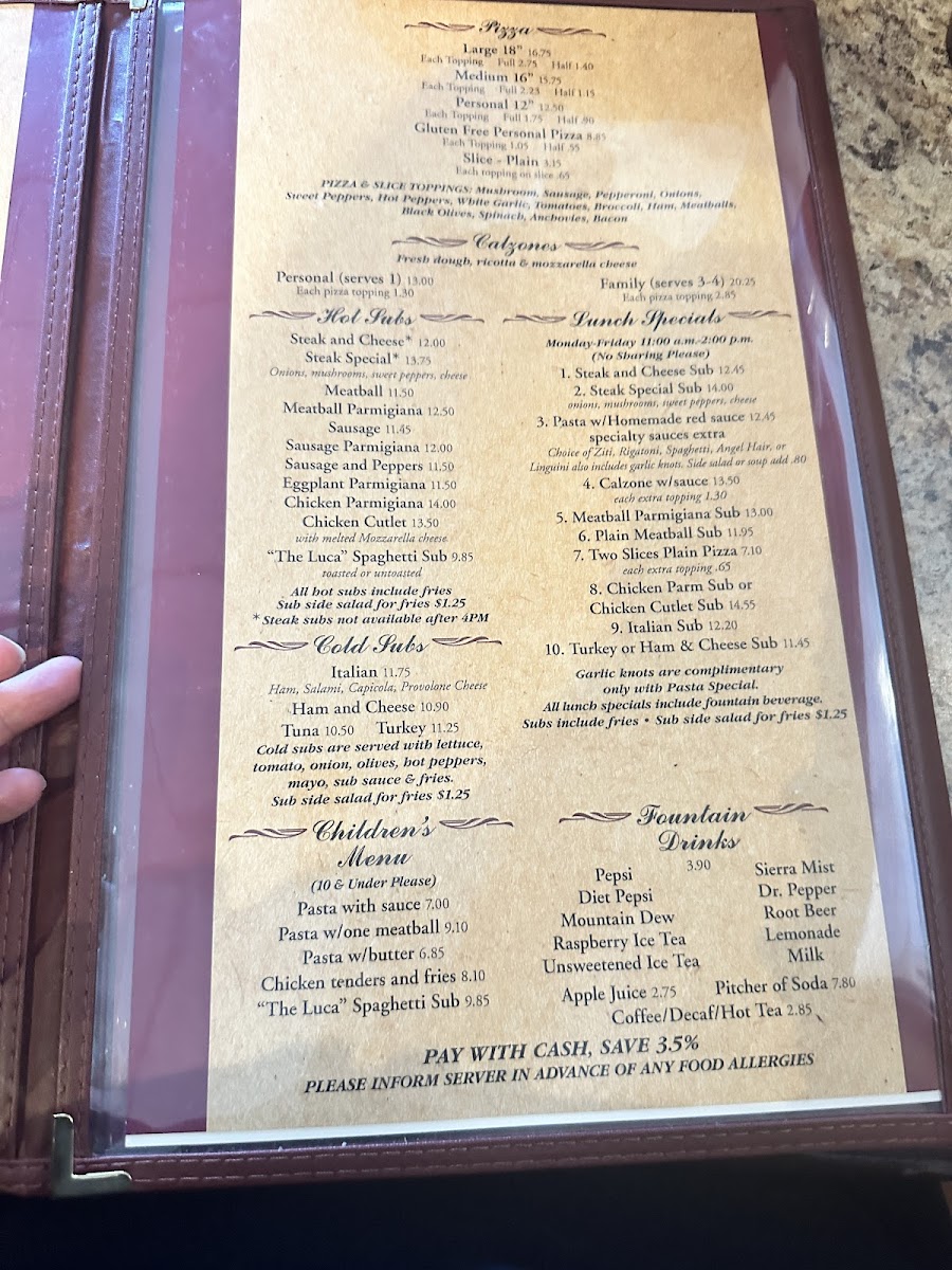 Menu Michelangelo's-2