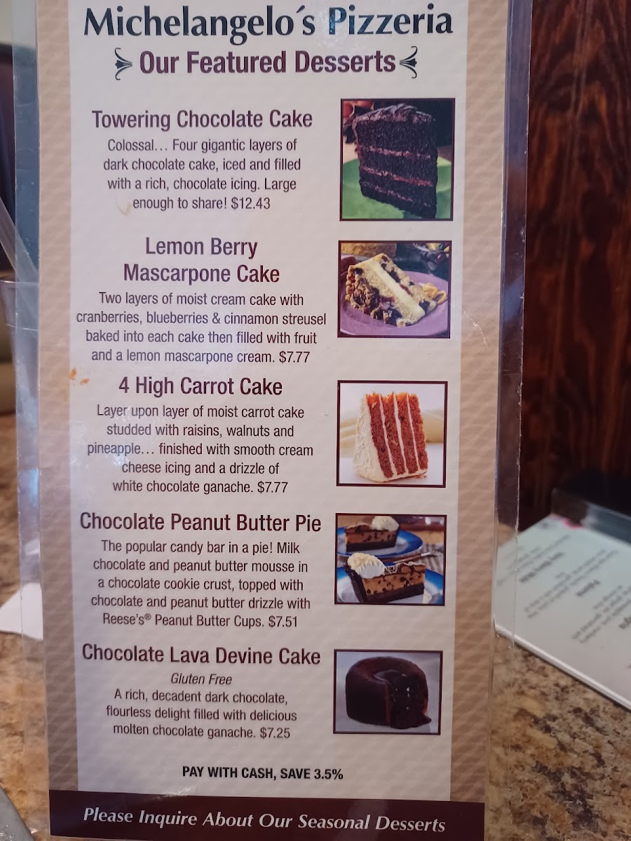 Menu Michelangelo's-4