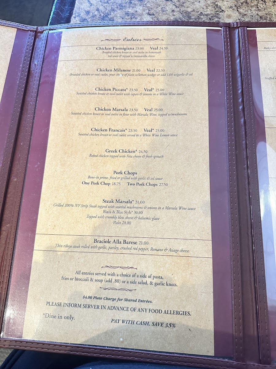 Menu Michelangelo's-5